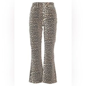 Ganni. Leopard Betzy Cropped Jeans. Size 27. NWT.